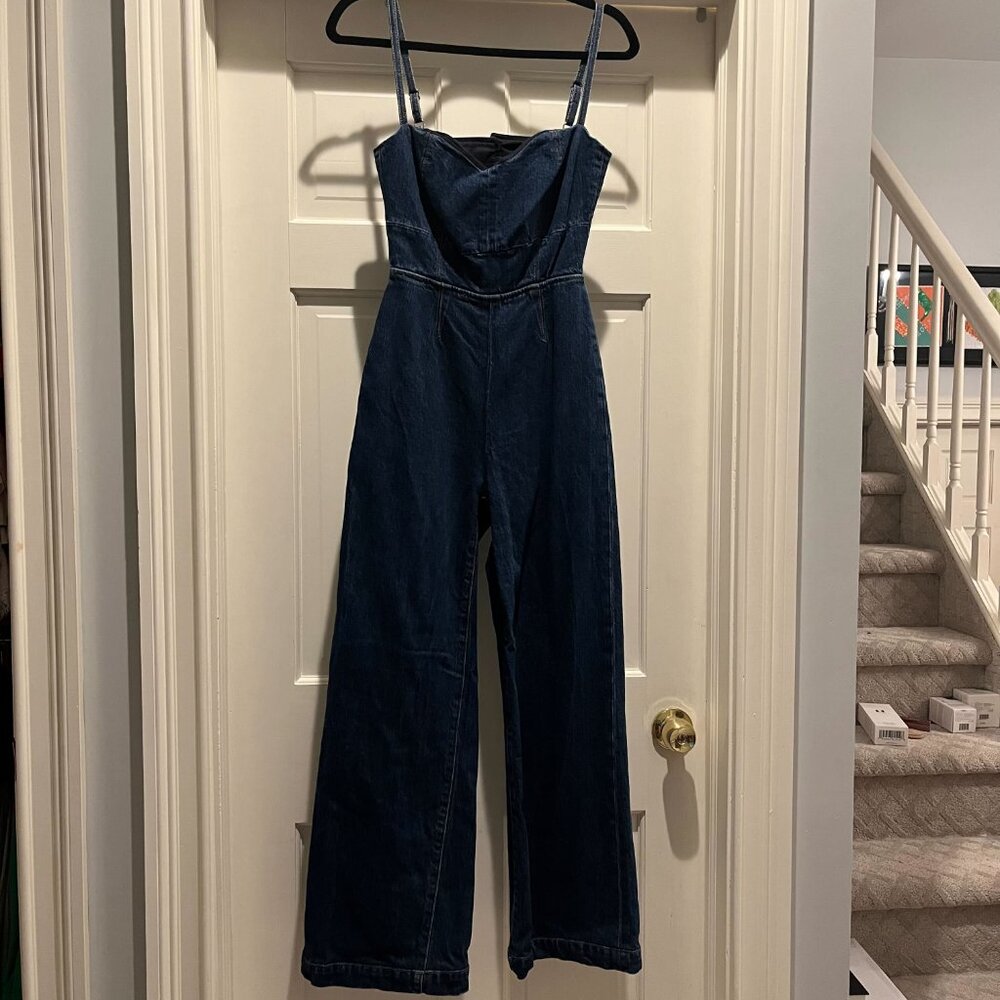 Reformation Dark Blue Denim Jumpsuit - Picture 4 of 6